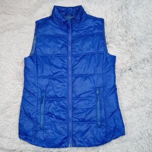Tribal Vest Womens S Blue‎ Puffer Down Zip Up Pockets Gorpcore Outdoors Comfort